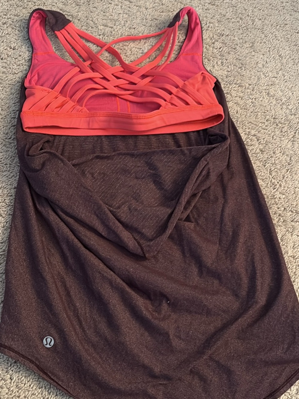 lululemon athletica Plum Tank with Coral Strappy Back - Picture 2 of 2